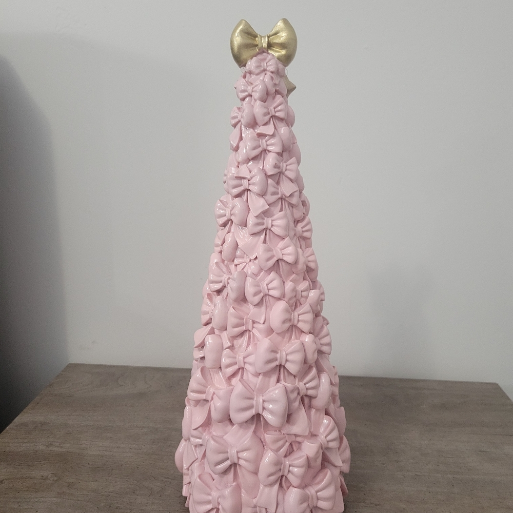 Pink and Gold Coquette Bow Christmas Tree TikTok Viral